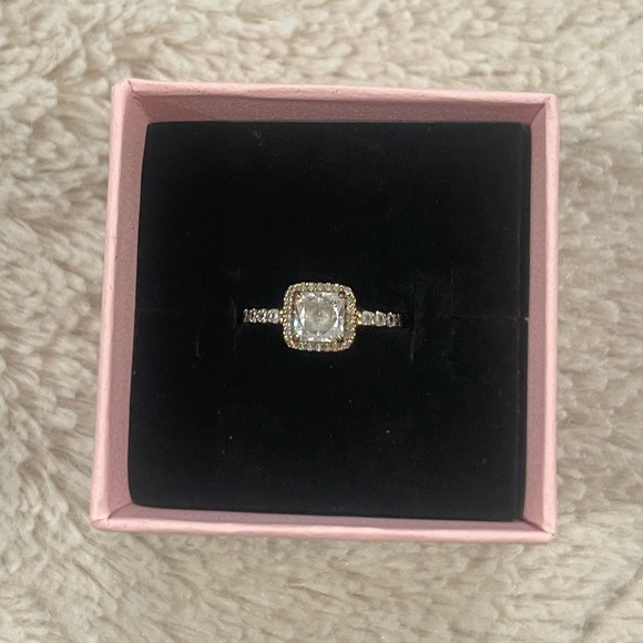 Pandora Square Sparkle Halo Ring rose gold - Picture 1 of 2
